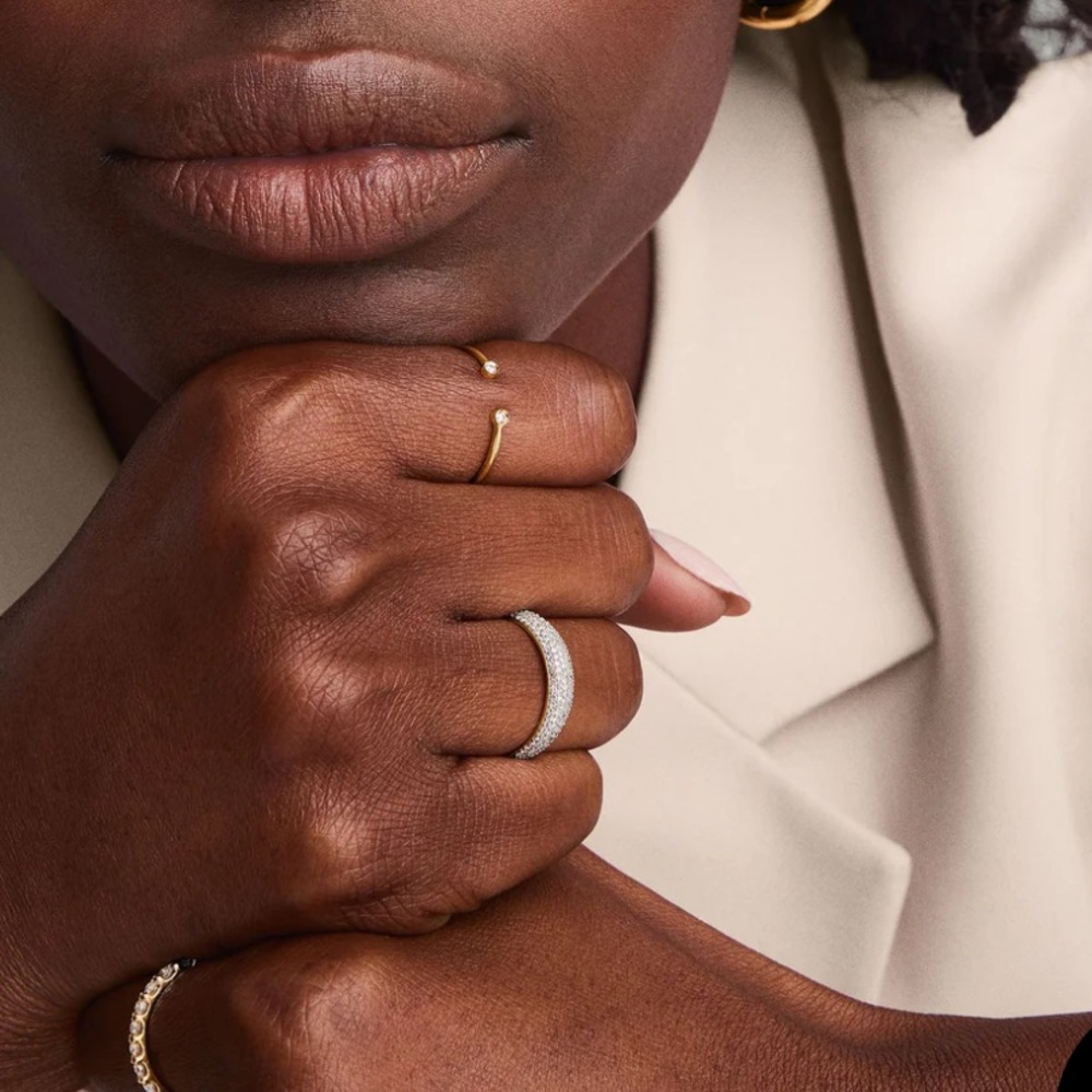 Diamonds Open Ring